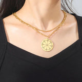 Solomon Seal Pendant Necklace Stainless Steel Talisman