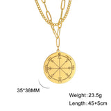 Solomon Seal Pendant Necklace Stainless Steel Talisman