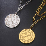 Solomon Seal Pendant Necklace Stainless Steel Talisman