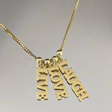 Personalised Custom Three Name Necklace for Women Stainless Steel