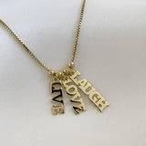 Personalised Custom Three Name Necklace for Women Stainless Steel