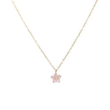 Waterproof Stainless Steel Flower Pendant Necklace for Women