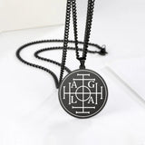 Wheel of Fortune Protection Seal AGLA Solomon Kabbalah Amulet Pendant