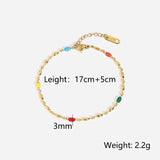 Enamel Stainless Steel Beads Necklace Green Choker Bracelet Jewelry