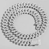 12MM Cuban Link Chain Bling Iced Out Miami Cuban Choker Necklace