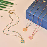 Enamel Stainless Steel Chain Choker Virgin Mary Necklace