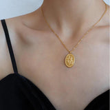 316L Stainless Steel Lily Flower Pendant Necklace for Women