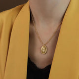 316L Stainless Steel Lily Flower Pendant Necklace for Women