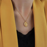 316L Stainless Steel Lily Flower Pendant Necklace for Women