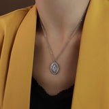 316L Stainless Steel Lily Flower Pendant Necklace for Women