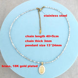 Virgin Mary Pendant Charm Necklace Women Choker Beads Chain Rainbow Jewelry