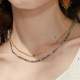 Natural Stone Women Chokers Necklace Short Collar Jewelry
