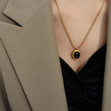 French Stainless Steel Plated Shell Necklace for Women