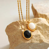 French Stainless Steel Plated Shell Necklace for Women