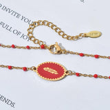 Feather Charm Pendant Stainless Steel Necklace for Women