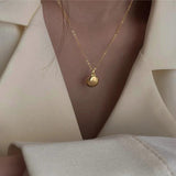 Stainless Steel Sea Shell Pendant Necklace for Women