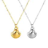Stainless Steel Sea Shell Pendant Necklace for Women