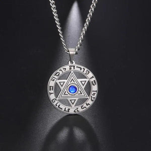 Star of David Crystal Pendant Necklace Hebrew Amulet Jewish Jewelry