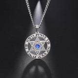 Star of David Crystal Pendant Necklace Hebrew Amulet Jewish Jewelry