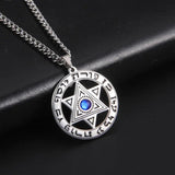 Star of David Crystal Pendant Necklace Hebrew Amulet Jewish Jewelry
