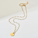Rainbow Drawing Pendant Link Chain Necklace Stainless Steel Necklace