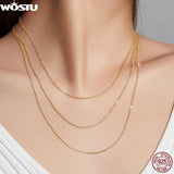 925 Silver Clasp Chain Necklace Adjustable for Women