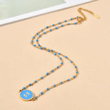 Stainless Steel Zodiac Sign Necklace Constellation Pendant Chain