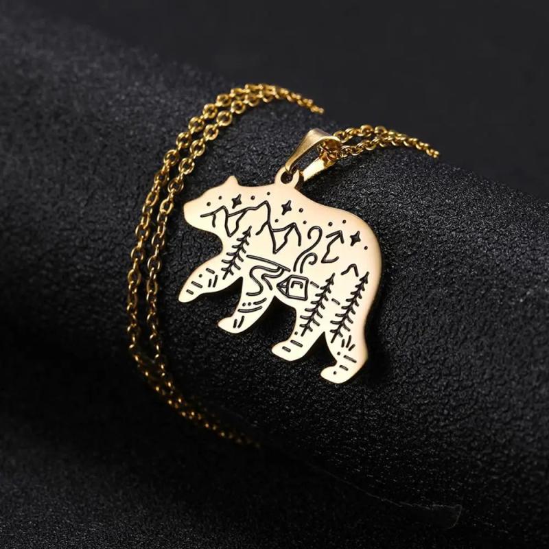 Myshape Forest Outdoor Scenery Necklace Men Jewelry