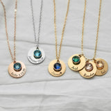 Personalized Mom Custom Necklace Engrave Name Birthstone Gift Jewelry