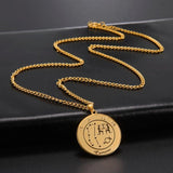 Skyrim Stainless Steel Zodiac Necklace Astrology Star Sign