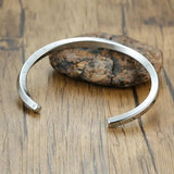 Vintage Silver Vikings Cuff Bangle Bracelet