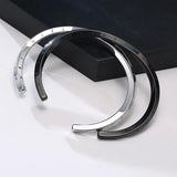 Vintage Silver Vikings Cuff Bangle Bracelet