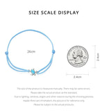 925 Silver Mini Turtle Bracelet for Women Adjustable Rope Fine Jewelry