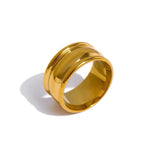 Stainless Steel Minimalist Round Ring 18K PVD Plated