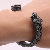 Wolf Head Bracelet Viking Bangle Talisman Jewelry with bag