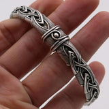 Wolf Head Bracelet Viking Bangle Talisman Jewelry with bag