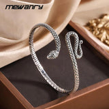 Vintage Silver Serpentine Bracelet for Women