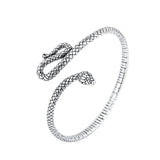 Vintage Silver Serpentine Bracelet for Women