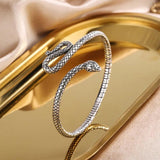 Vintage Silver Serpentine Bracelet for Women