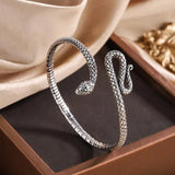 Vintage Silver Serpentine Bracelet for Women