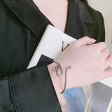 Vintage Silver Serpentine Bracelet for Women