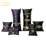Watch Bracelet Display Stand Storage Pillow Brushed Pu Leather
