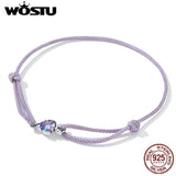 925 Silver Bracelet Fish Dragonfly Design Adjustable Women's Jewelry Gift