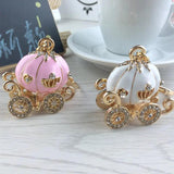 Pumpkin Carriage Crystal Hallowmas Fairy Tale Keychain Purse Bag Buckle