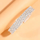 Stonefans Twisted Rhinestone Arm Cuff Bracelet for Women