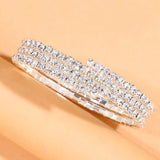 Stonefans Twisted Rhinestone Arm Cuff Bracelet for Women