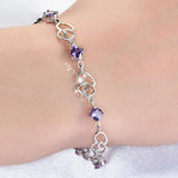 S925 Silver Princess Crystal Heart Bracelet for Women FQL22186
