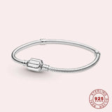 925 Silver Sparkling Castle Bracelet Women Jewelry DIY Gift