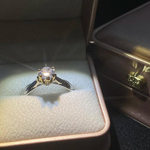 Natural Moissanit Ring for Women 18K Wedding Jewelry