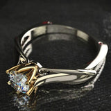 Natural Moissanit Ring for Women 18K Wedding Jewelry